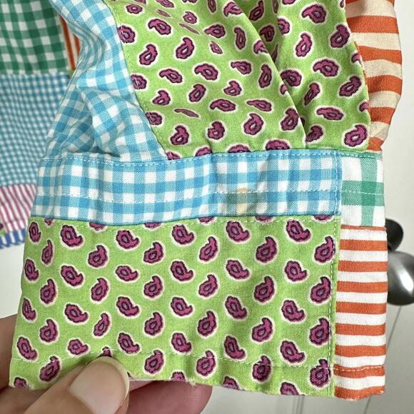 Vintage Ralph Lauren Patchwork Long Sleeve Button Up Shirt Men S - Picture 8 of 8